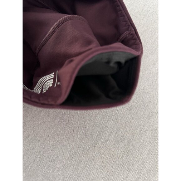 Victoria's Secret Women’s Sz 6 Studio Leggings Pockets Wine Soft Rose Gold Logo - Picture 4 of 8